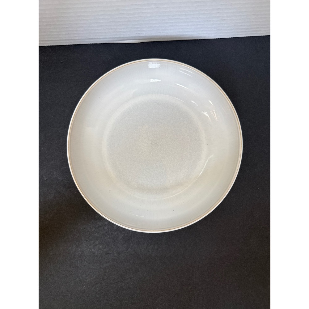 Denby Linen Collection Coupe Pasta Bowl Cream Stoneware Made in England 8 in